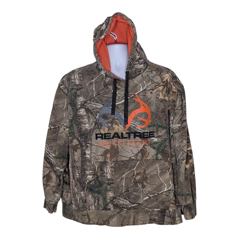 Realtree Camo Hoodie with Orange Lining
